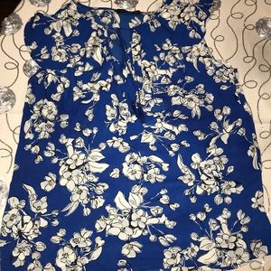 Ivanka Trump Sleeveless Floral Top with tassels